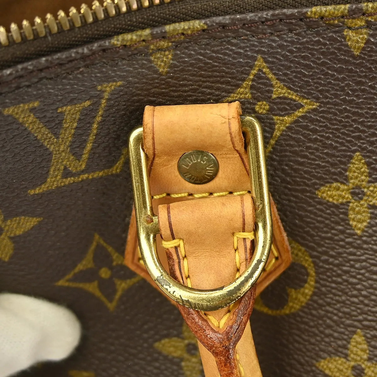 Louis Vuitton Alma Monogram Brown Canvas Handbag (Pre-Owned)
