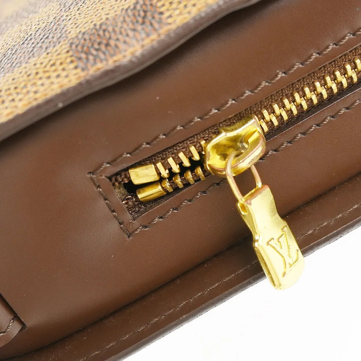 Louis Vuitton Pochette Saint Louis Damier Brown Canvas Clutche & Pouche Bag (Pre-Owned)