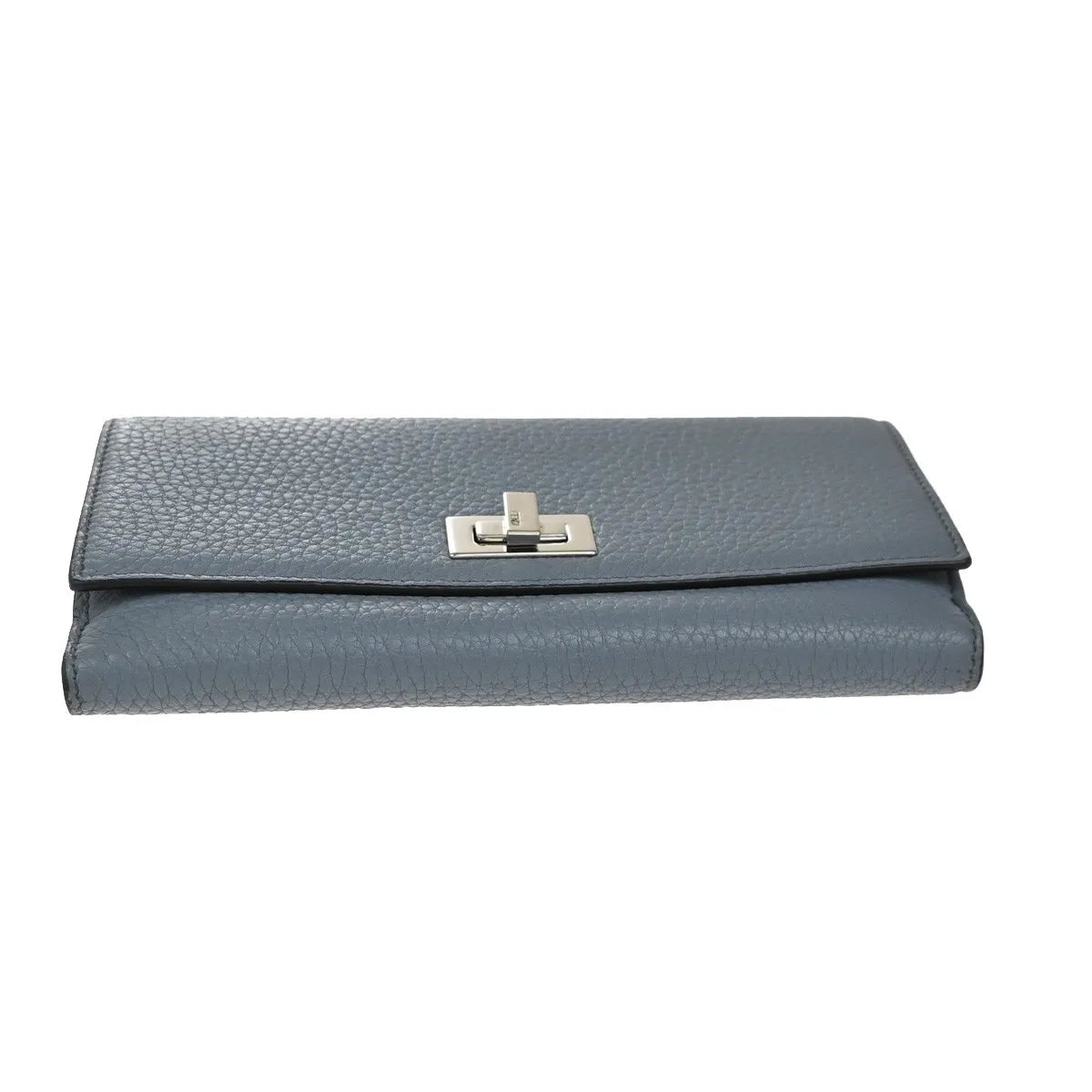 Fendi Peekaboo Leather Blue Leather Wallets Accessory (Pre-Owned)