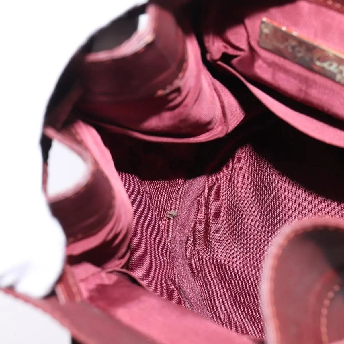 Cartier Must De Cartier Leather Burgundy Leather Shoulder Bag Bag (Pre-Owned)