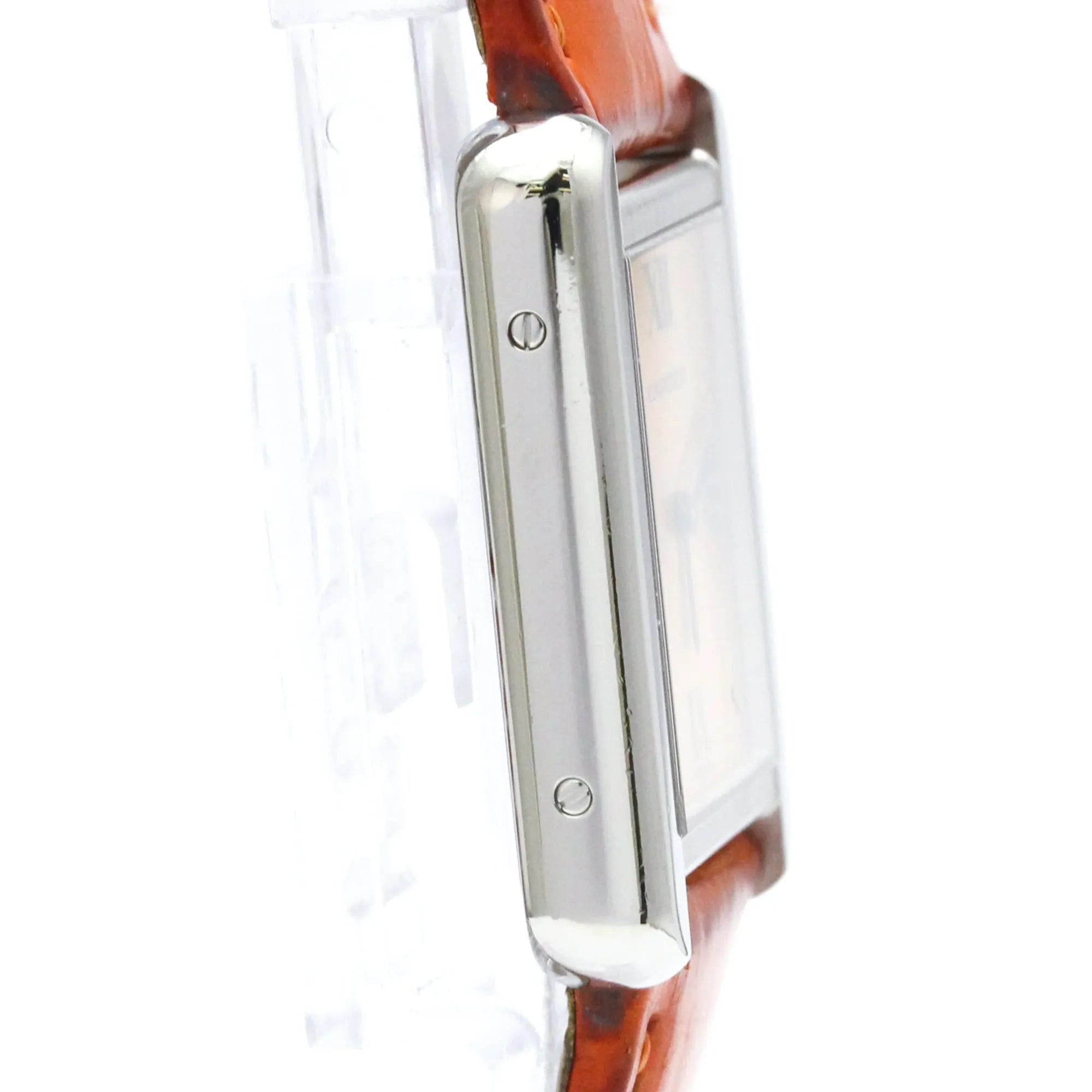 Cartier Tank Solo Quartz Rose Gold And Alligator Watch (Pre-Owned)