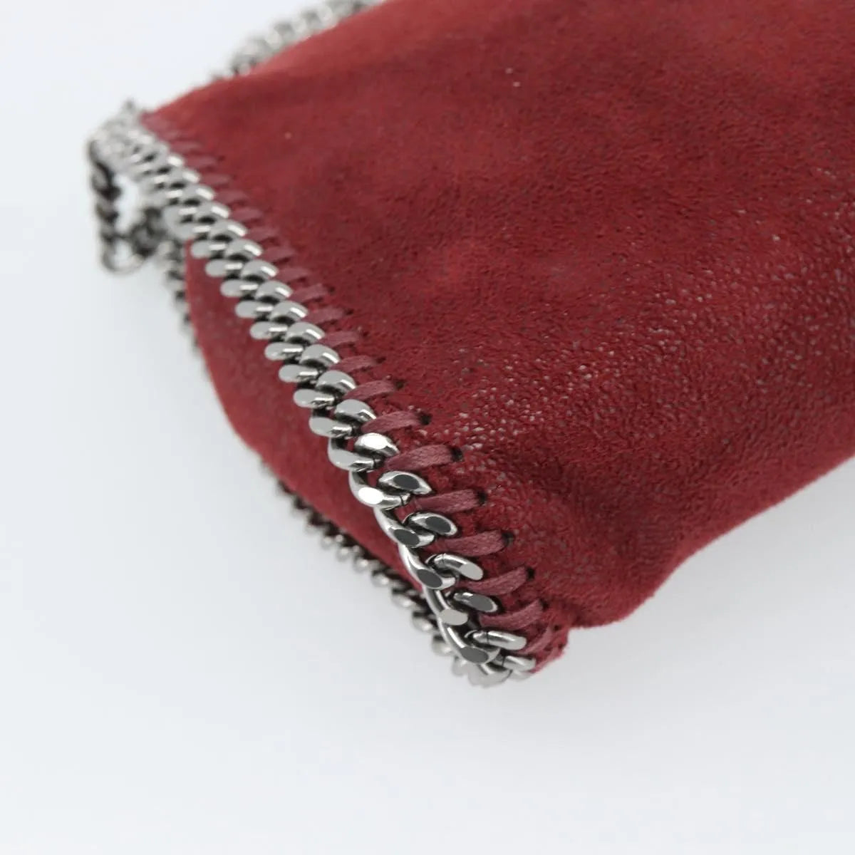 Stella Mccartney Falabella Fold Over Clutch Faux Leather Burgundy Polyester Crossbody Bag Bag (Pre-Owned)