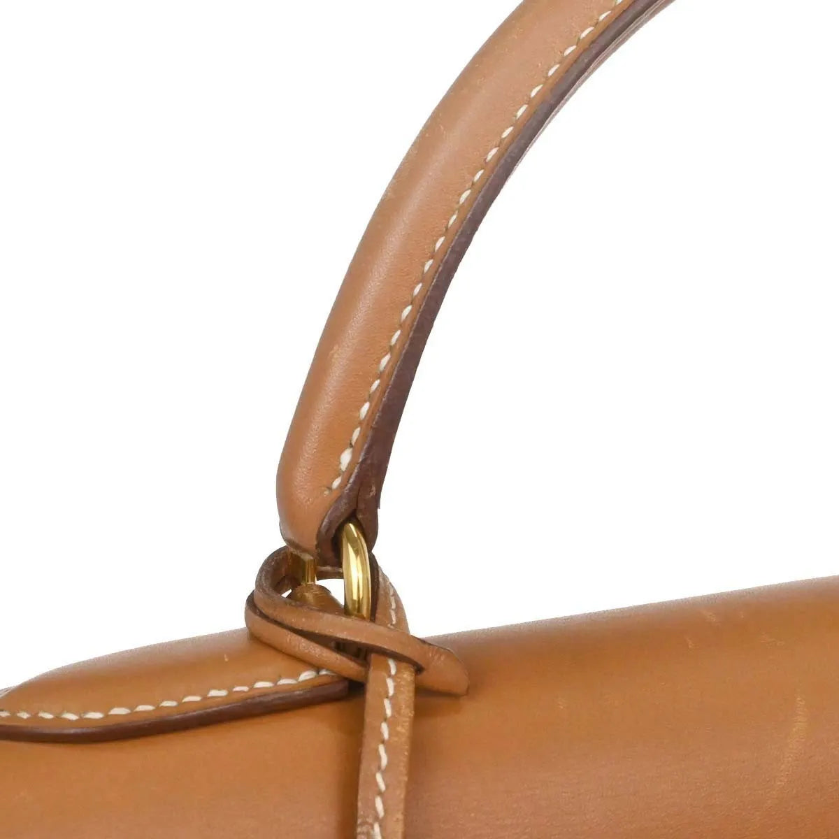 Hermes Kelly Sellier Chamonix Neutral Leather Handbag (Pre-Owned)