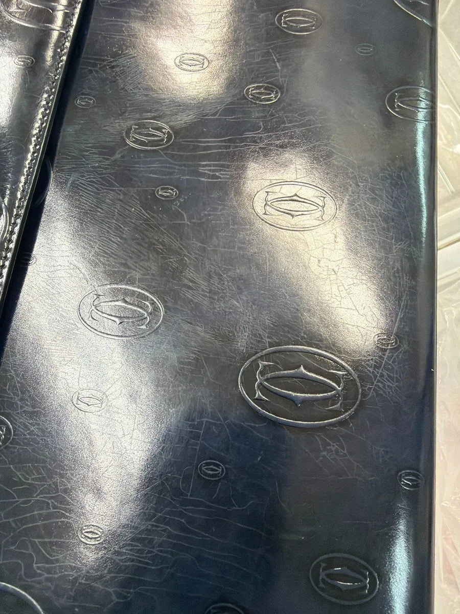 Cartier Happy Birthday Patent Leather Navy Patent_Leather Handbag (Pre-Owned)
