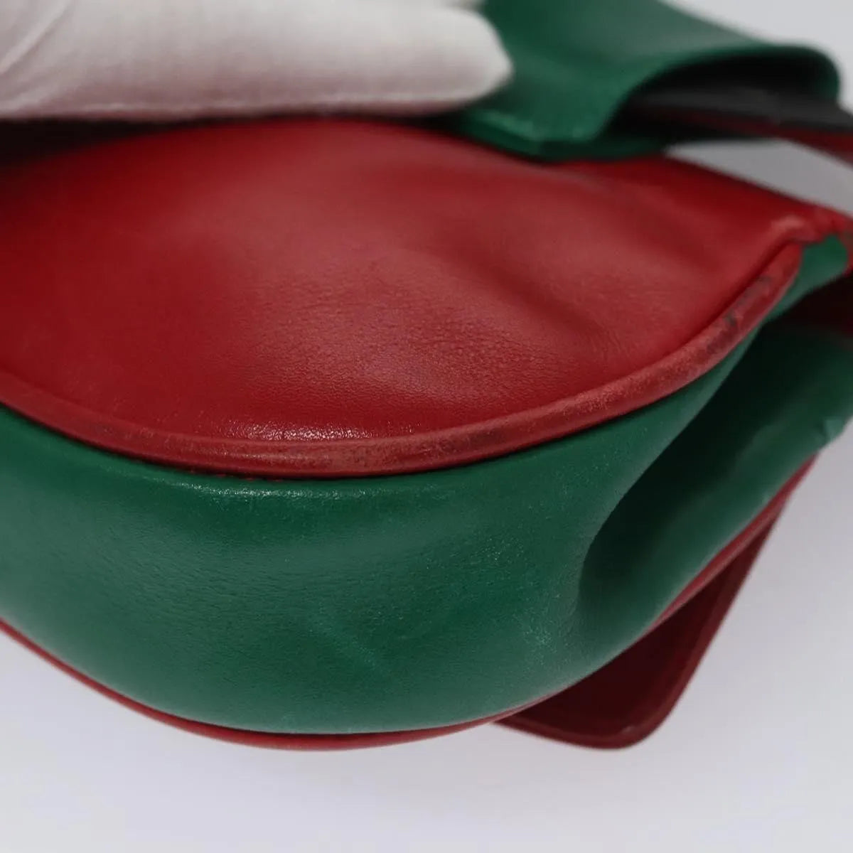 Salvatore Ferragamo Gancini Waist Leather Red Leather Clutche & Pouche Bag (Pre-Owned)