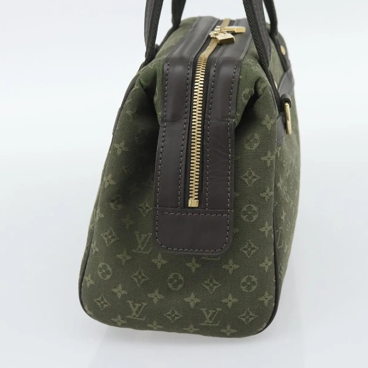 Louis Vuitton Joséphine Mini Lin Khaki Canvas Handbag (Pre-Owned)