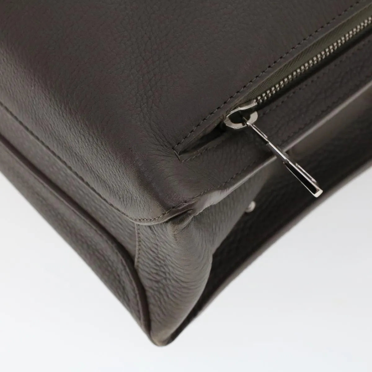 Louis Vuitton Naxos Leather Gray Leather Shoulder Bag Bag (Pre-Owned)