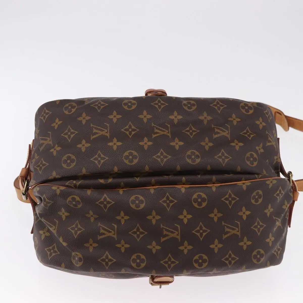 Louis Vuitton Saumur Monogram Brown Canvas Shoulder Bag Bag (Pre-Owned)