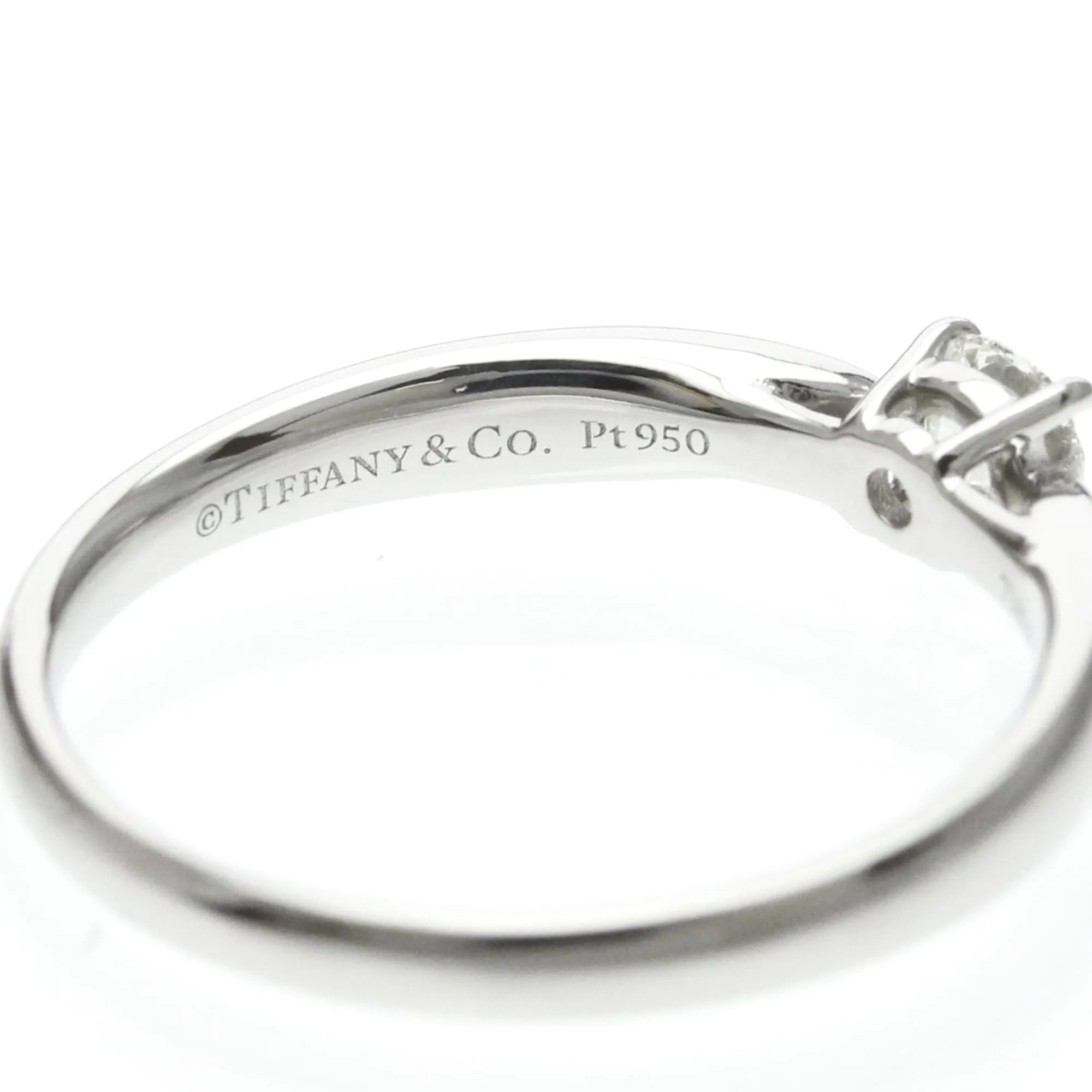 Tiffany & Co. Harmony Solitaire Platinum With Rbc Diamond Silver Platinum Ring Jewelry (Pre-Owned)