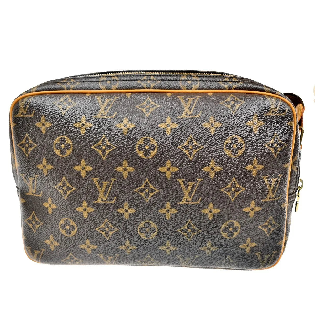 Louis Vuitton Reporter Monogram Canvas Brown Canvas Shoulder Bag Bag (Pre-Owned)