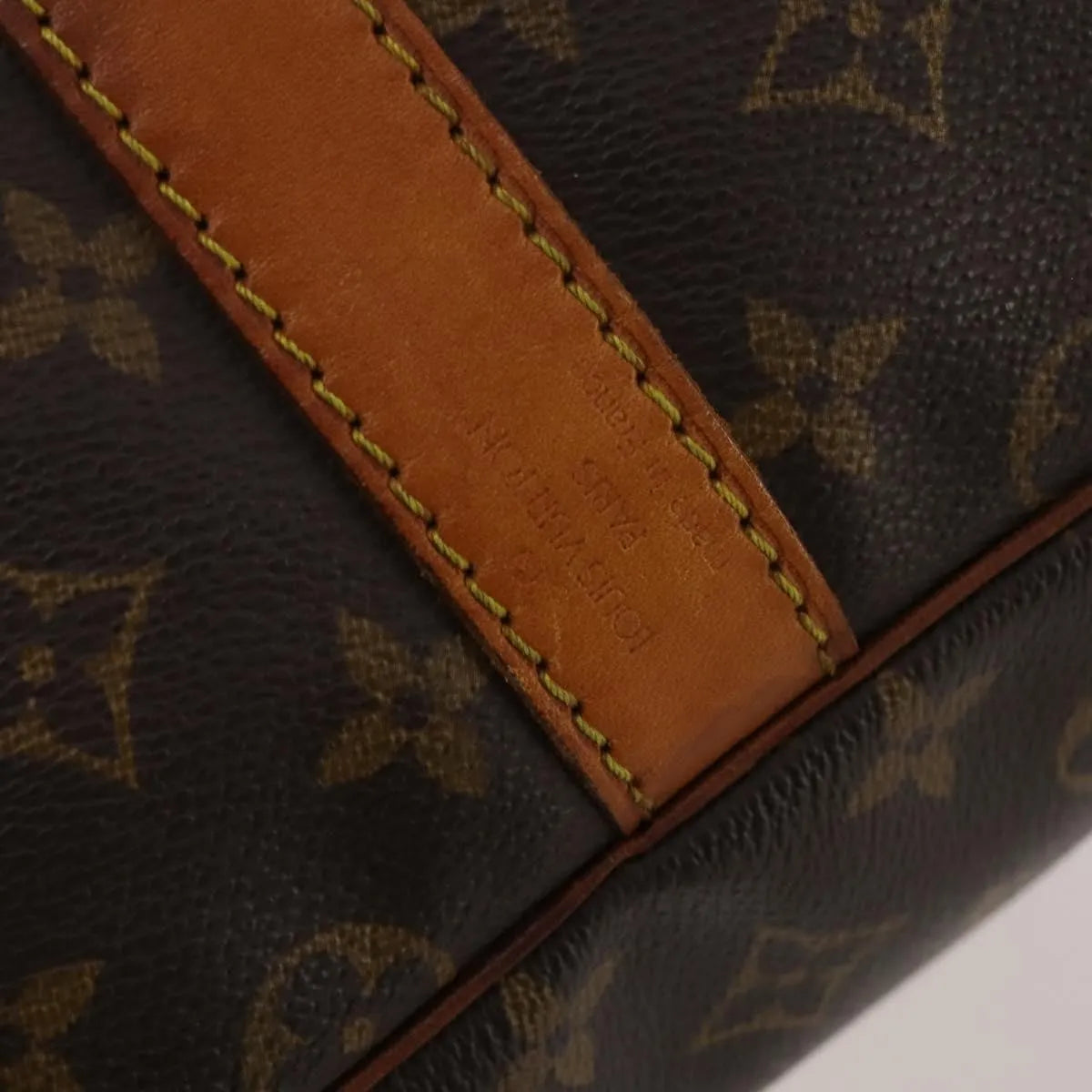 Louis Vuitton Keepall Bandoulière Monogram Brown Canvas Travel Bag Bag (Pre-Owned)