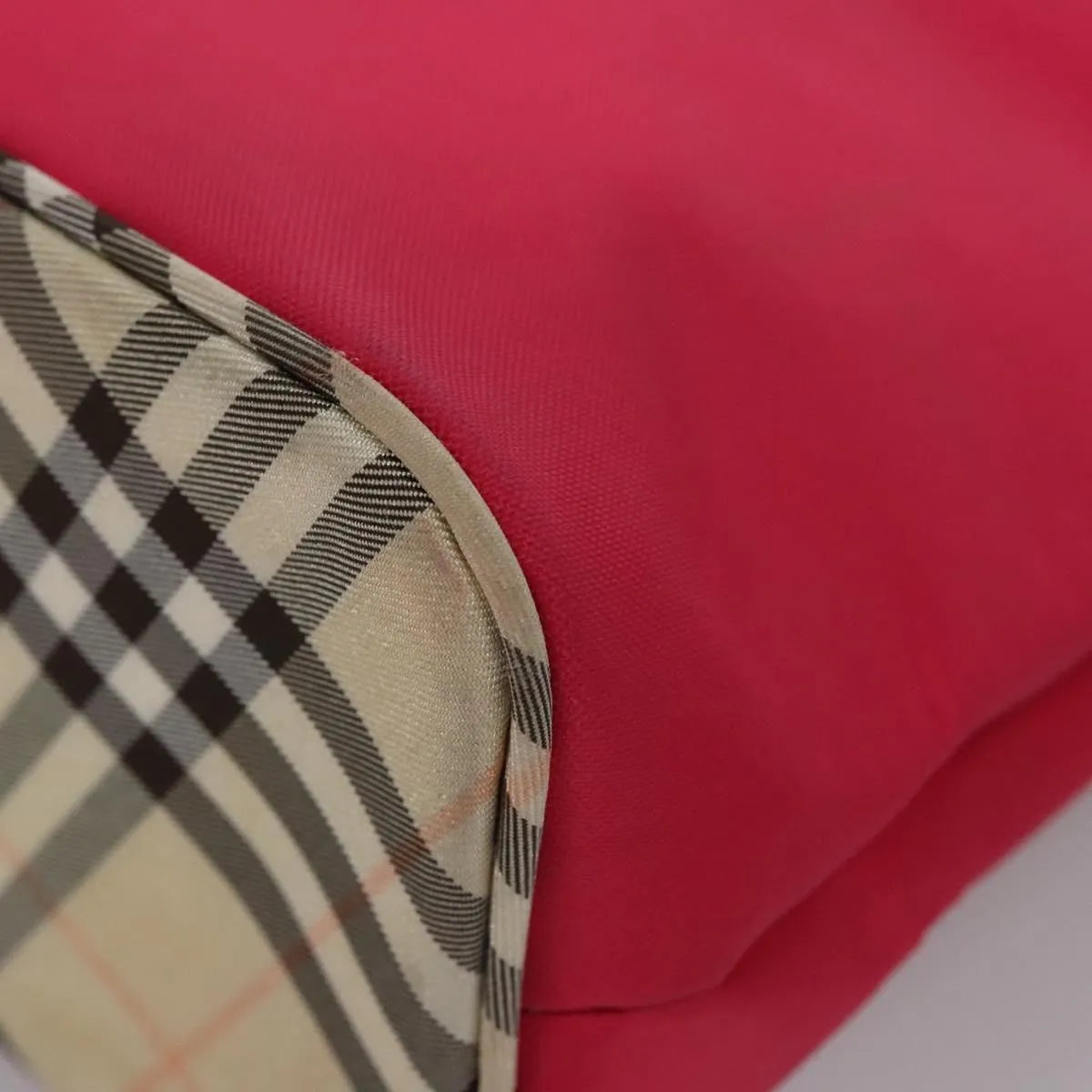 Burberry Nova Check Blue Label Nylon Pink Nylon Shoulder Bag Bag (Pre-Owned)