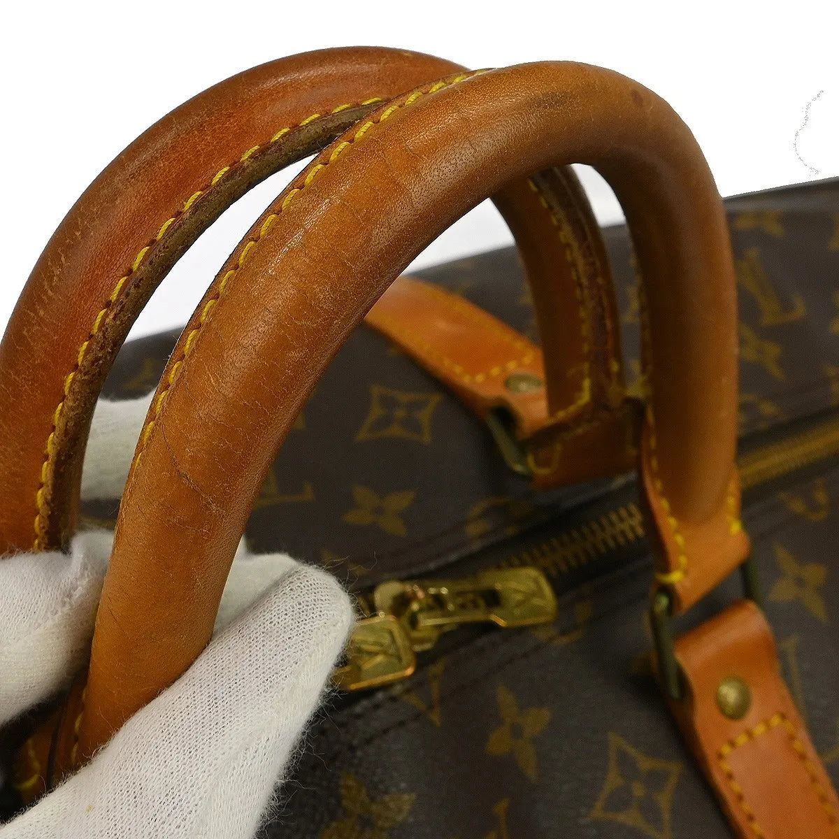 Louis Vuitton Keepall Bandouliere Monogram Canvas Brown Canvas Travel Bag Bag (Pre-Owned)