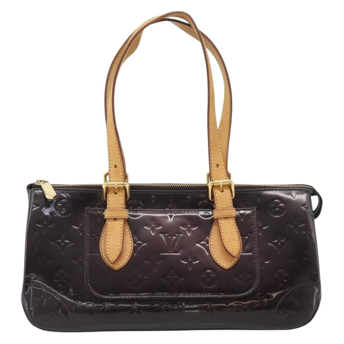 Louis Vuitton Rosewood Avenue Handbag Monogram Brown Patent_Leather Handbag (Pre-Owned)