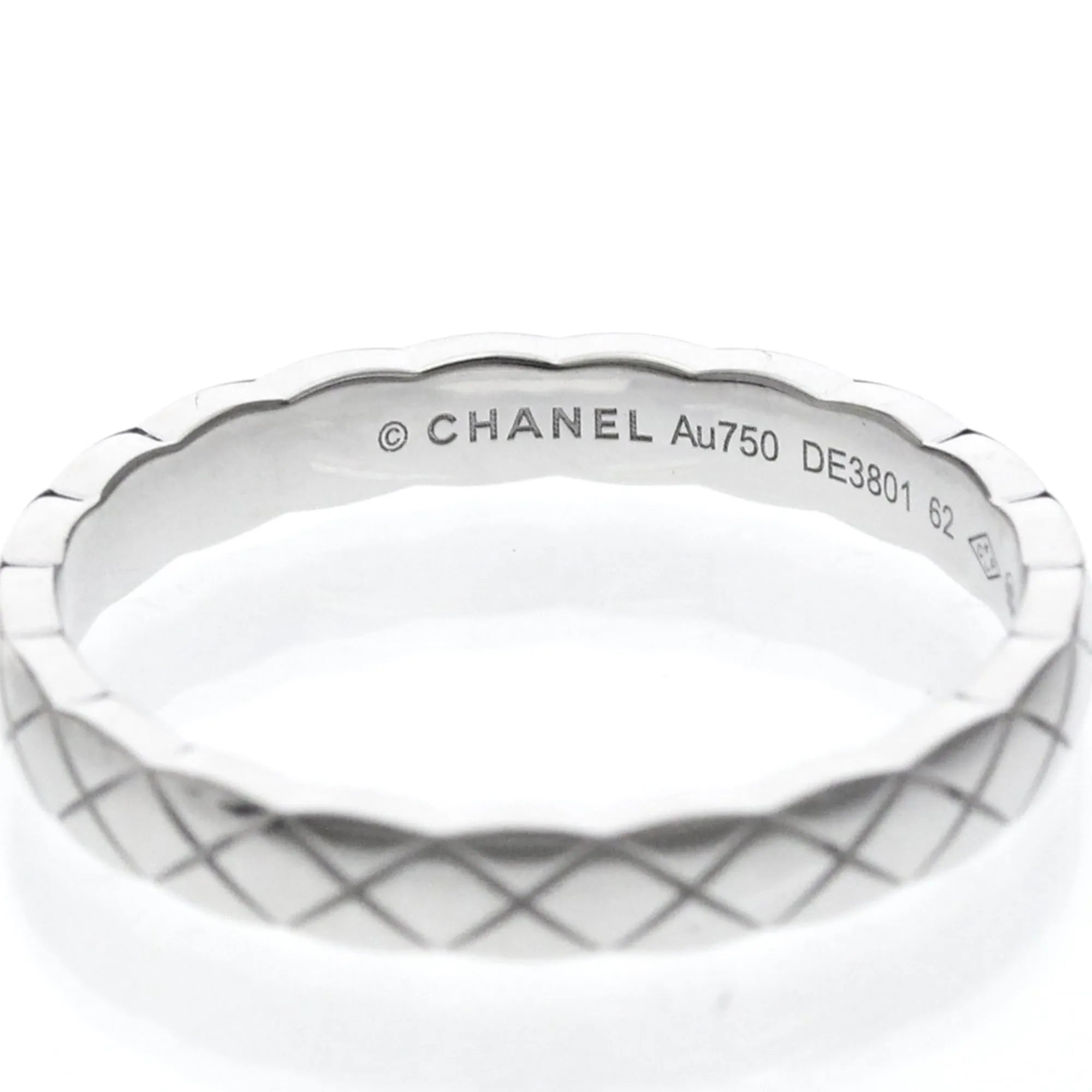 Chanel Coco Crush 18K White Gold Silver White_Gold Ring Jewelry (Pre-Owned)