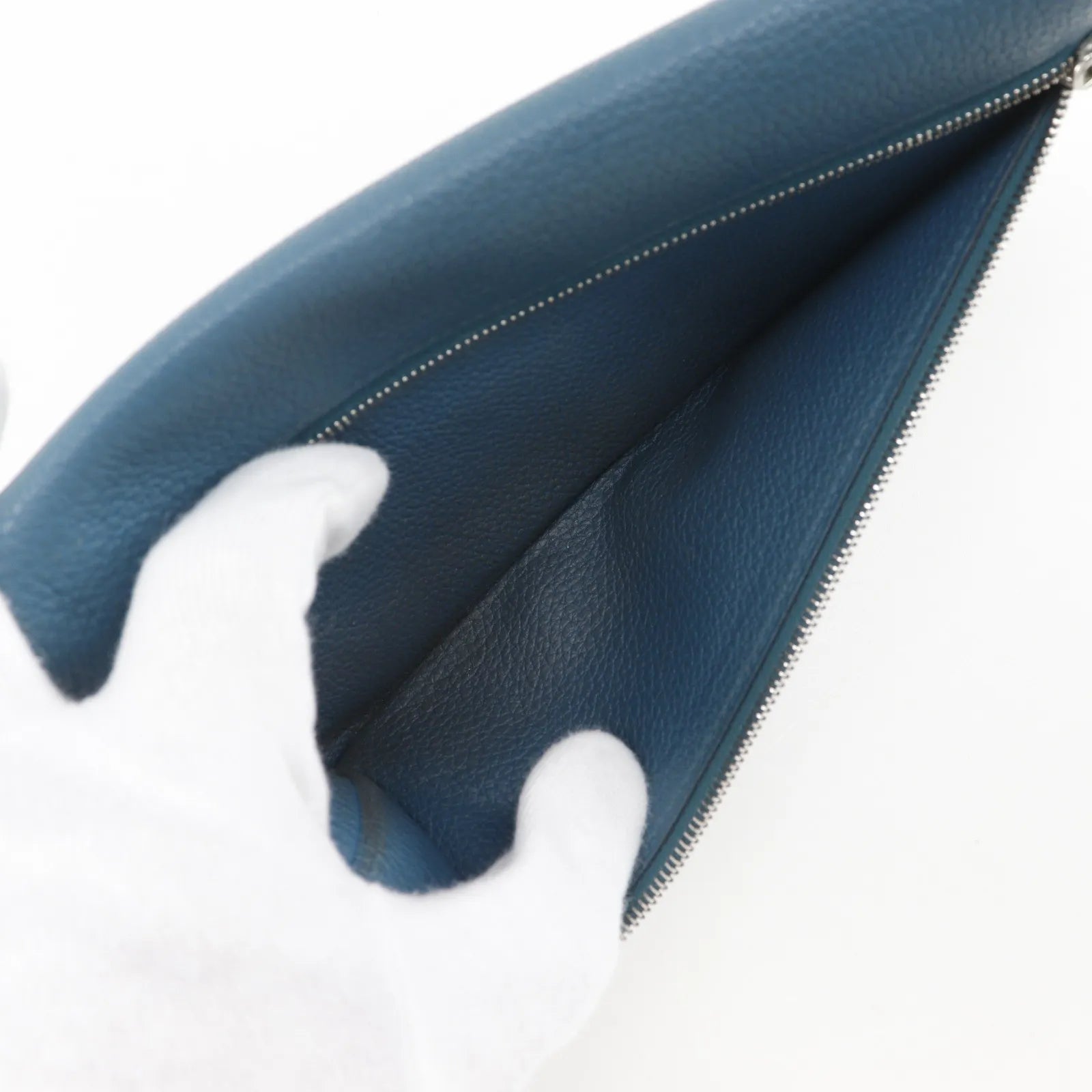 Hermes Dogon Recto Verso Leather Blue Leather Wallets Accessory (Pre-Owned)