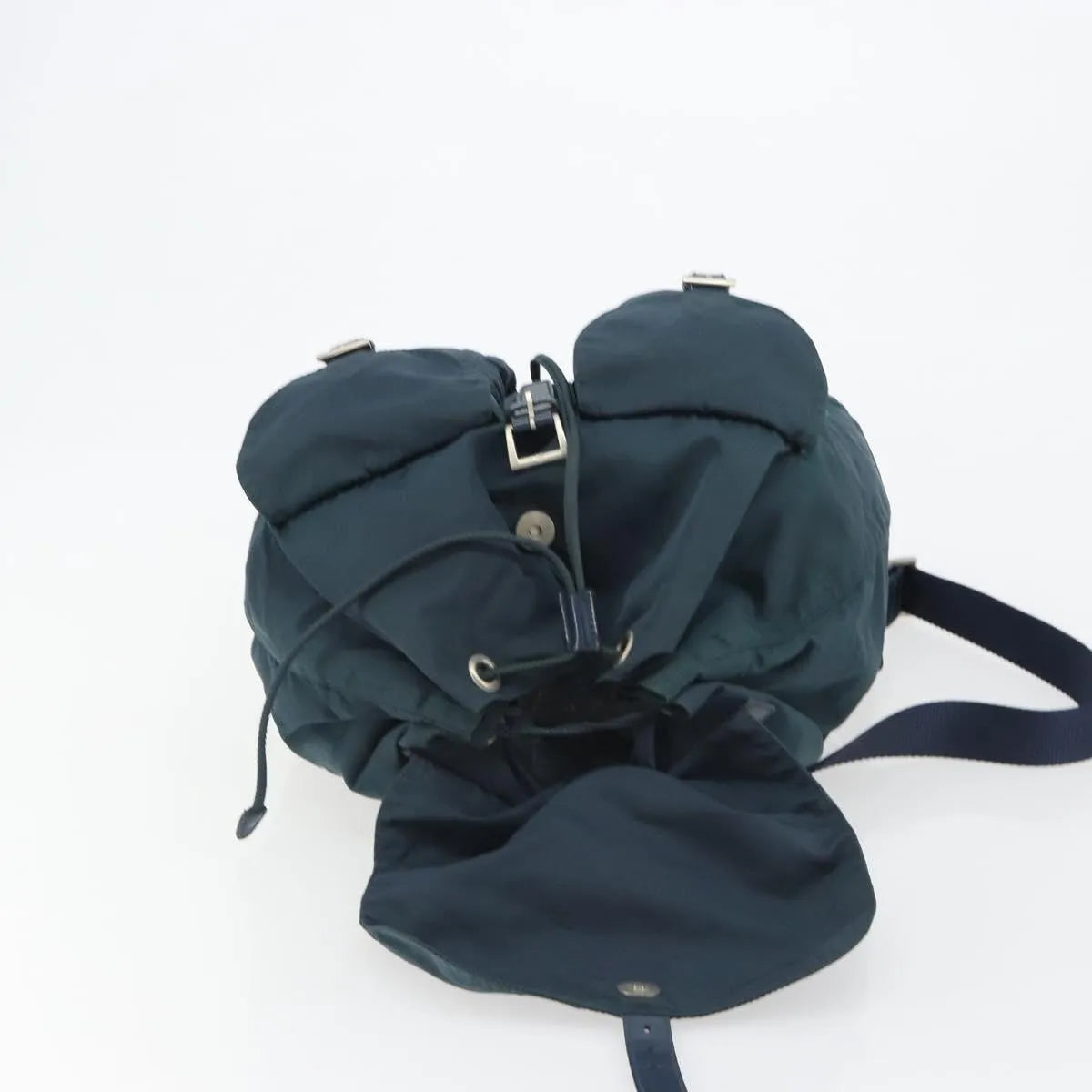 Prada Double Front Pocket Tessuto Navy Nylon Backpack Bag (Pre-Owned)