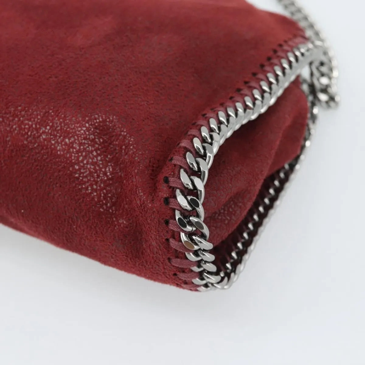 Stella Mccartney Falabella Fold Over Clutch Faux Leather Burgundy Polyester Crossbody Bag Bag (Pre-Owned)