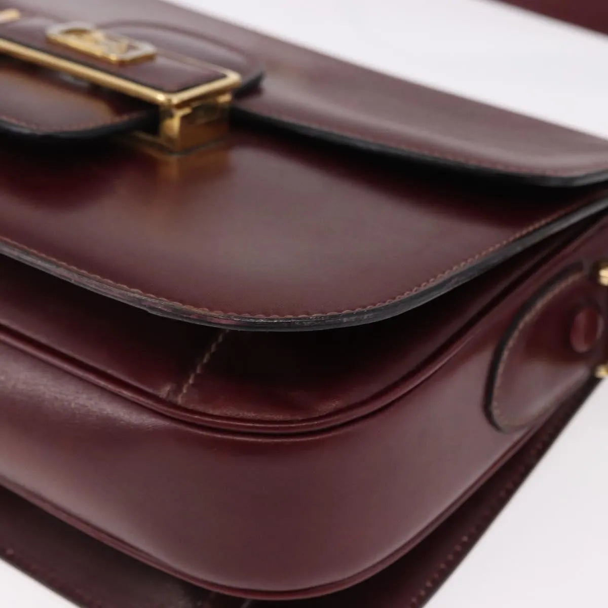 Celine Horse Carriage Leather Burgundy Leather Shoulder Bag Bag (Pre-Owned)
