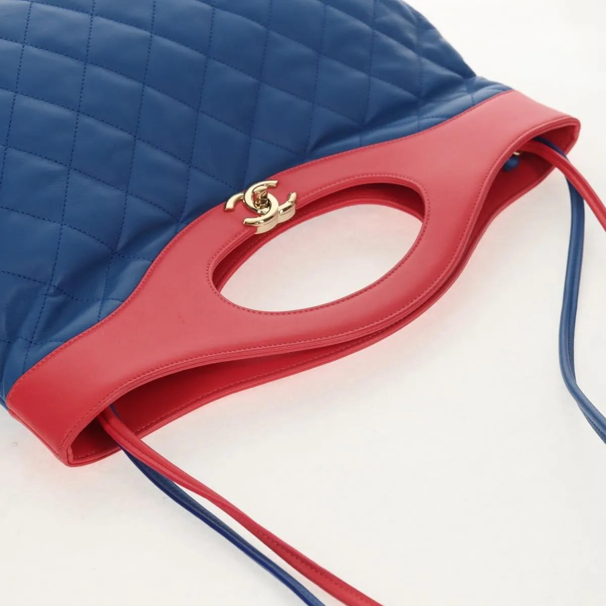 Chanel 31 Shopping Quilted Lambskin Blue Leather Shoulder Bag Bag (Pre-Owned)