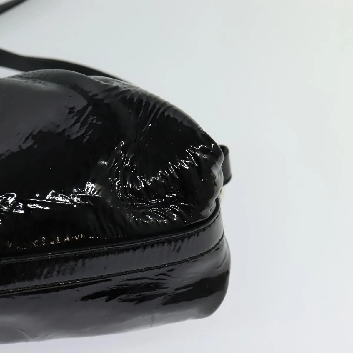 Bvlgari Chandra Flap Enamel Black Patent_Leather Shoulder Bag Bag (Pre-Owned)