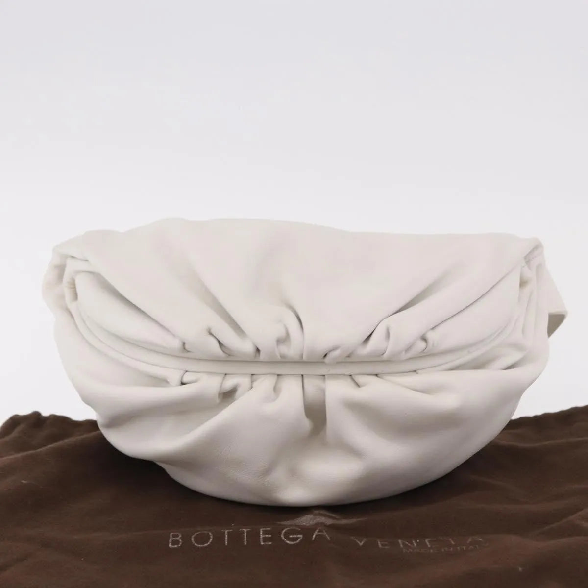 Bottega Veneta The Chain Leather White Leather Shoulder Bag Bag (Pre-Owned)