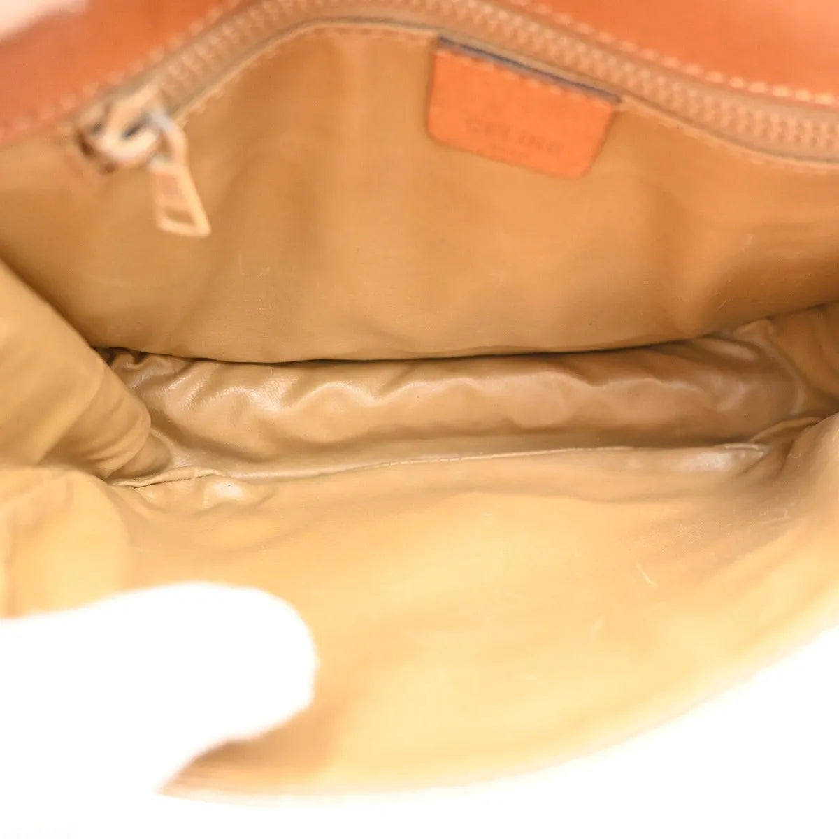 Celine Vintage Macadam Canvas And Leather Beige Canvas Handbag (Pre-Owned)