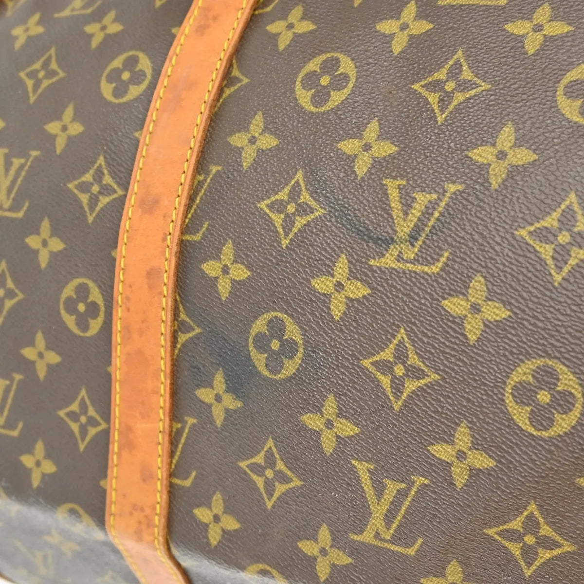 Louis Vuitton Keepall Bandouliere Monogram Canvas Brown Canvas Travel Bag Bag (Pre-Owned)