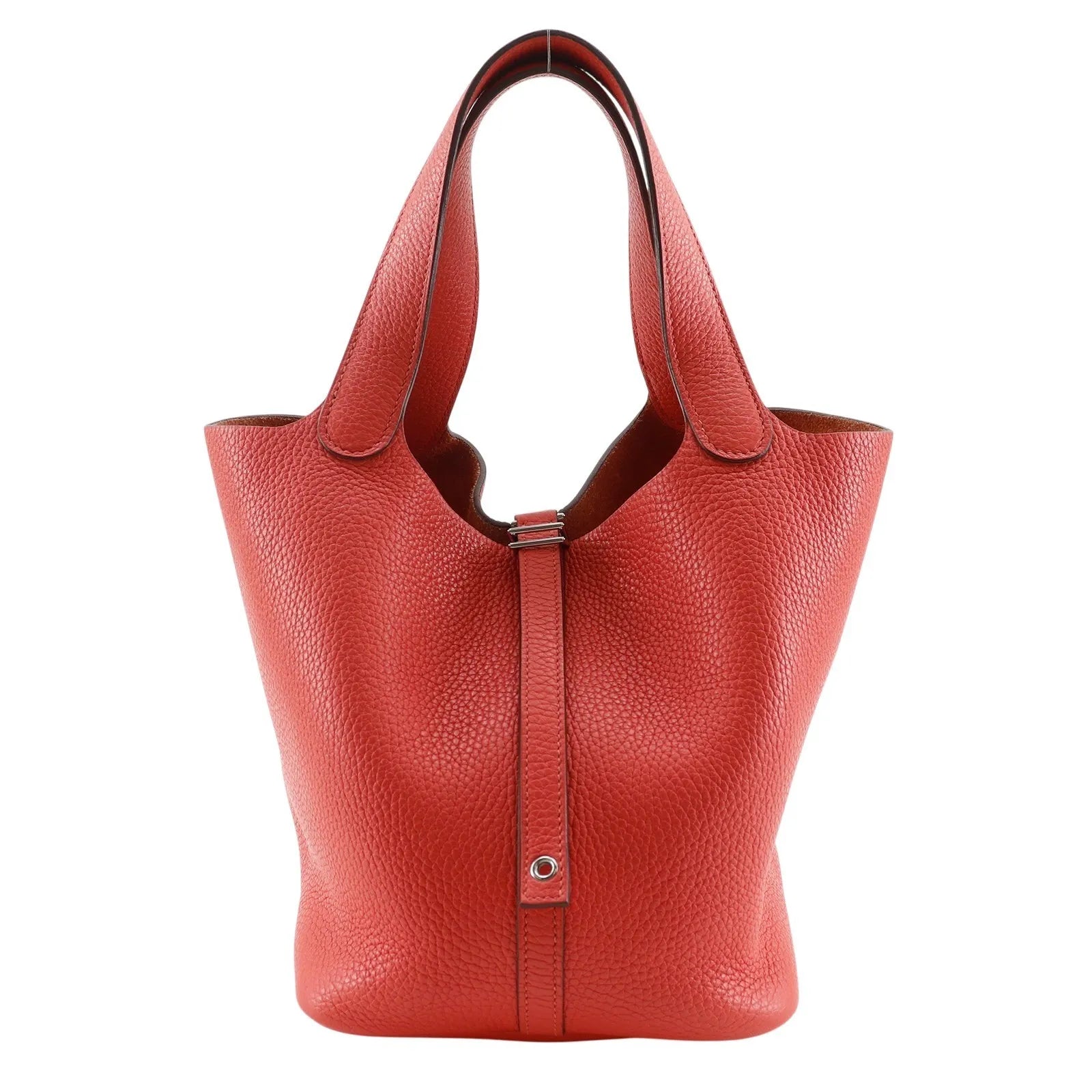 Hermes Picotin Lock Clemence Pink Leather Handbag (Pre-Owned)