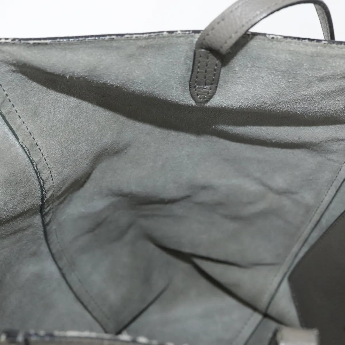 Celine Phantom Cabas Tote Leather Gray Leather Tote Bag Bag (Pre-Owned)