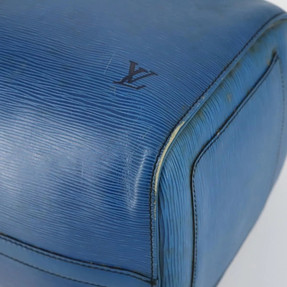 Louis Vuitton Keepall Epi Leather Blue Leather Travel Bag Bag (Pre-Owned)