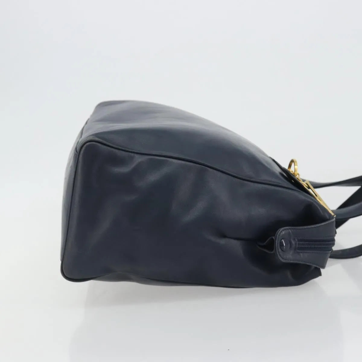 Christian Dior Vintage Leather Navy Leather Handbag (Pre-Owned)