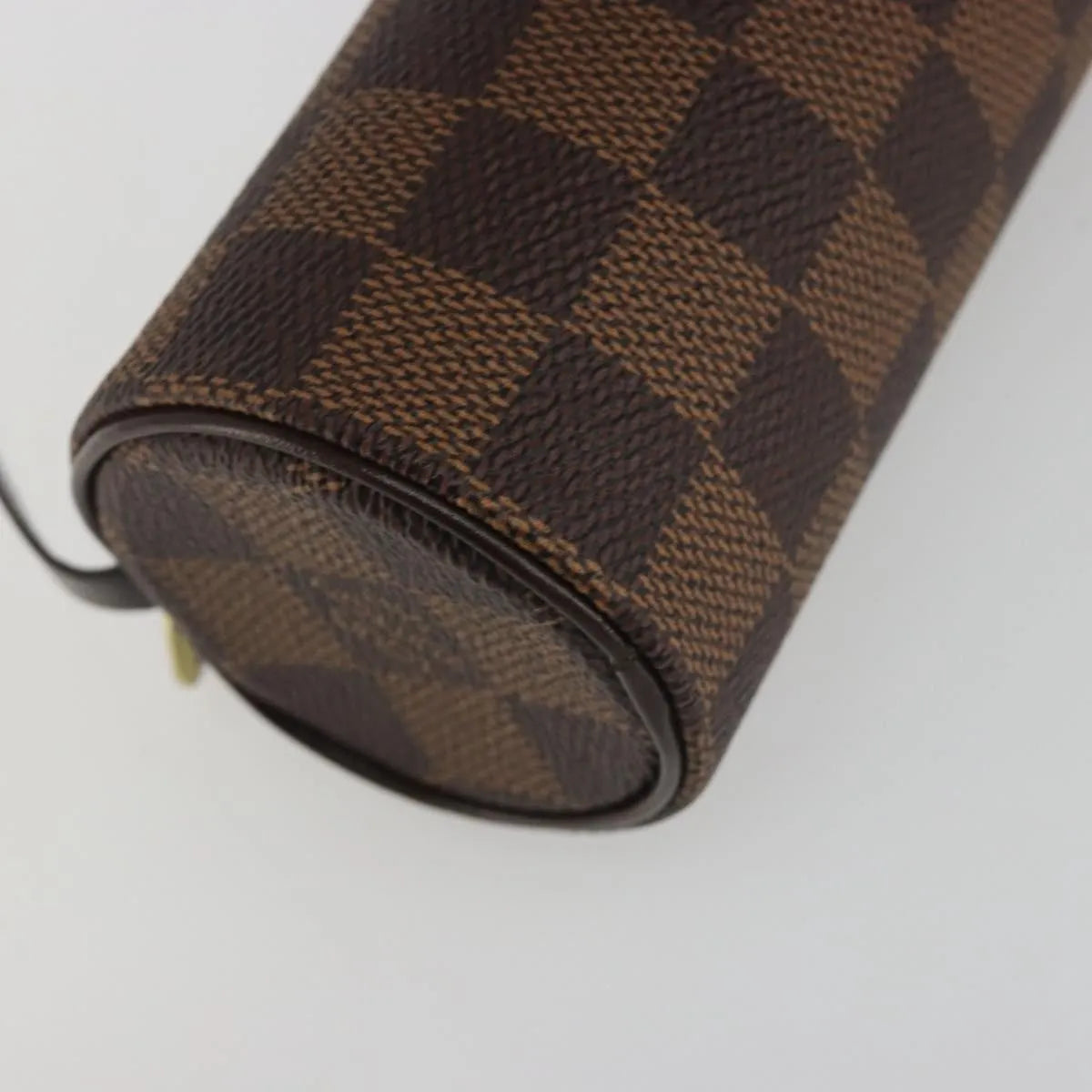 Louis Vuitton Papillon Pochette Damier Ebene Brown Canvas Clutche & Pouche Bag (Pre-Owned)