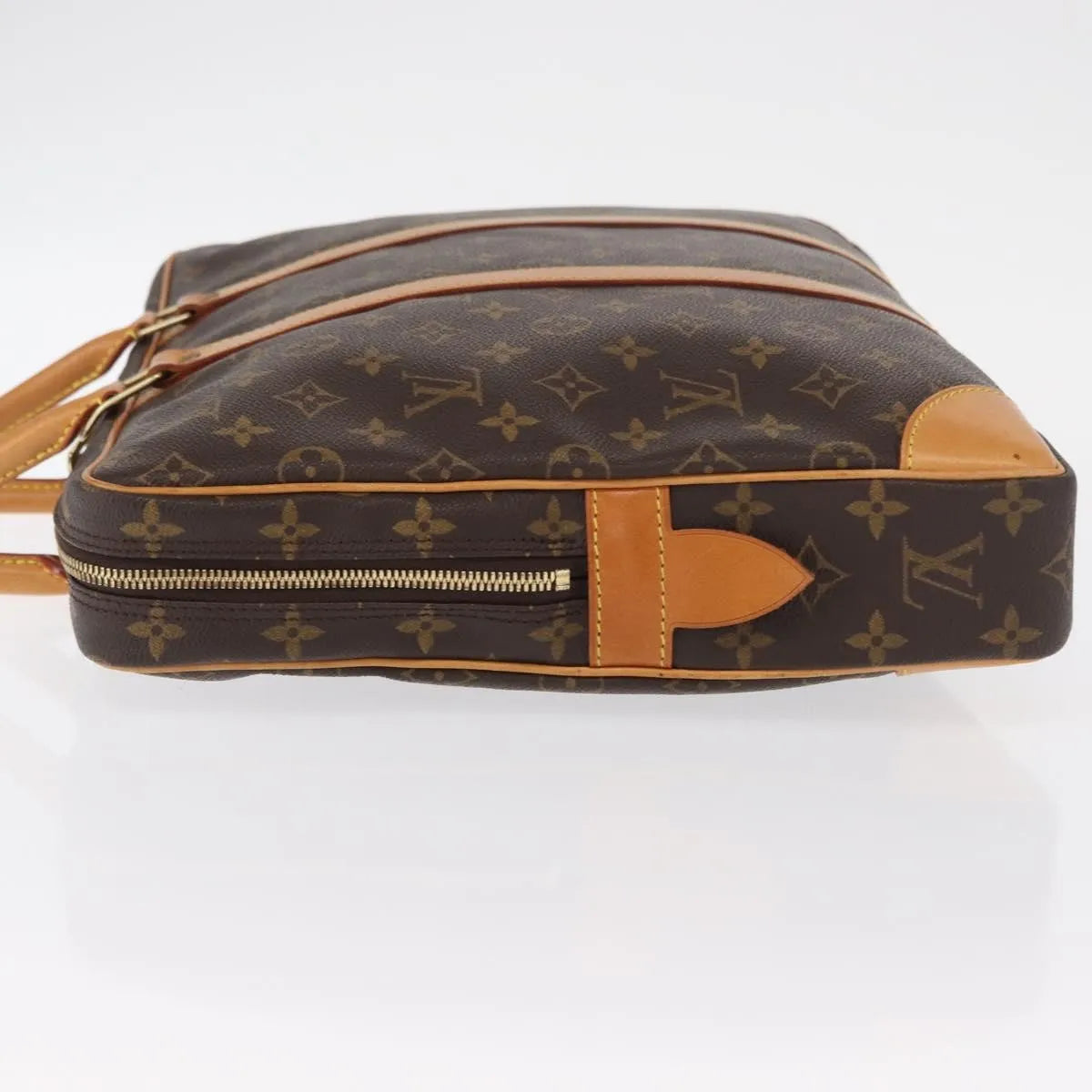 Louis Vuitton Porte Documents Voyage Monogram Canvas Brown Canvas Briefcase Bag (Pre-Owned)
