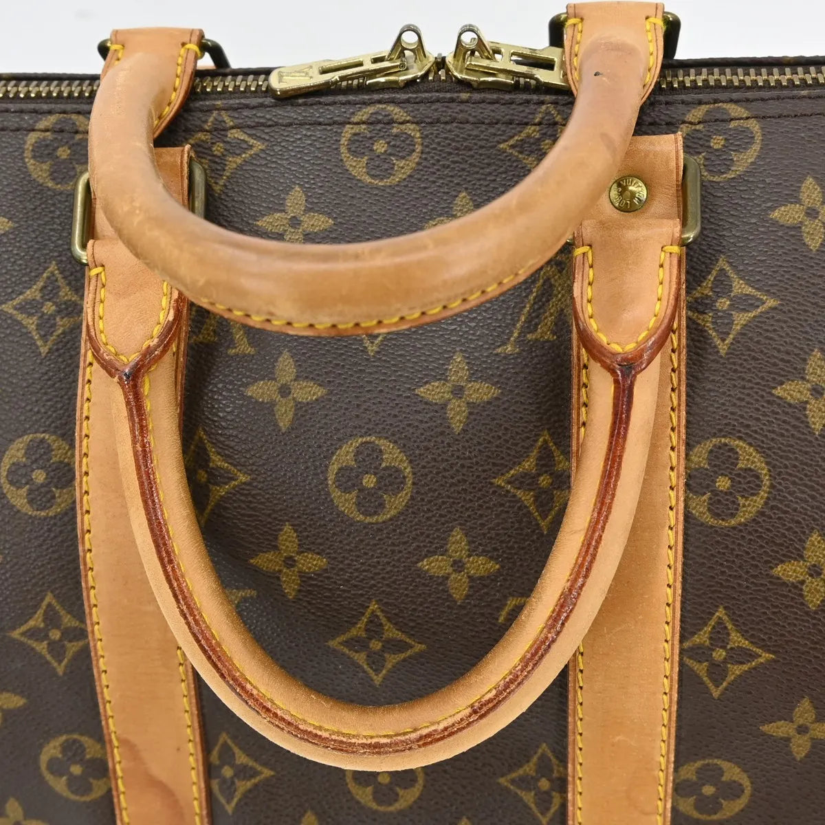 Louis Vuitton Keepall Bag Monogram Canvas Brown Canvas Travel Bag Bag (Pre-Owned)