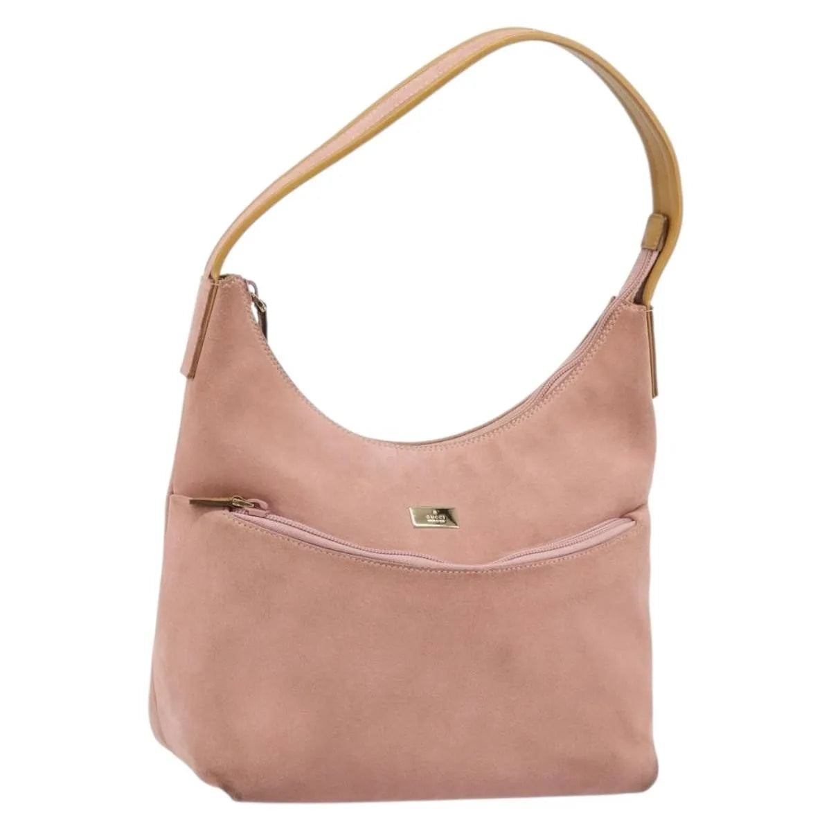 Gucci Vintage Suede Pink Suede Handbag (Pre-Owned)