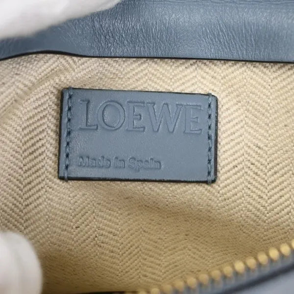 Loewe T Messenger Leather Blue Leather Shoulder Bag Bag (Pre-Owned)