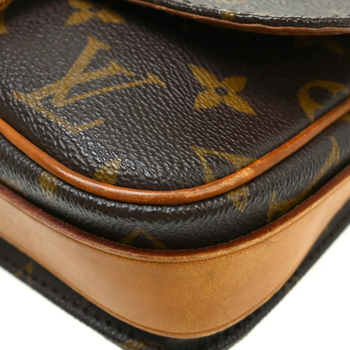 Louis Vuitton Cartouchiere Handbag Monogram Canvas Brown Canvas Shoulder Bag Bag (Pre-Owned)
