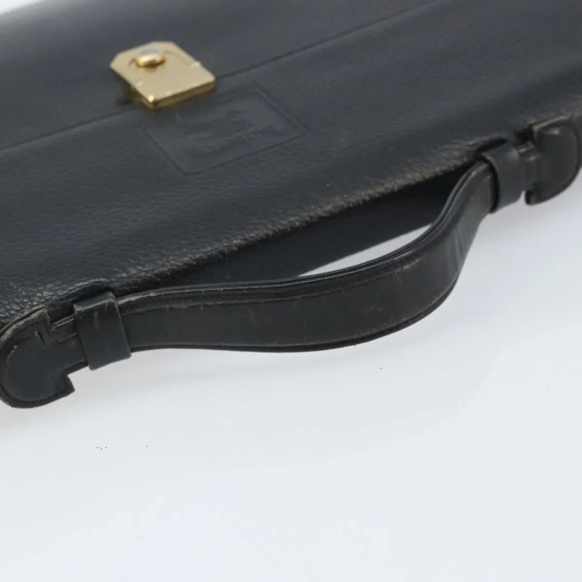 Burberry Vintage Leather Black Leather Briefcase Bag (Pre-Owned)