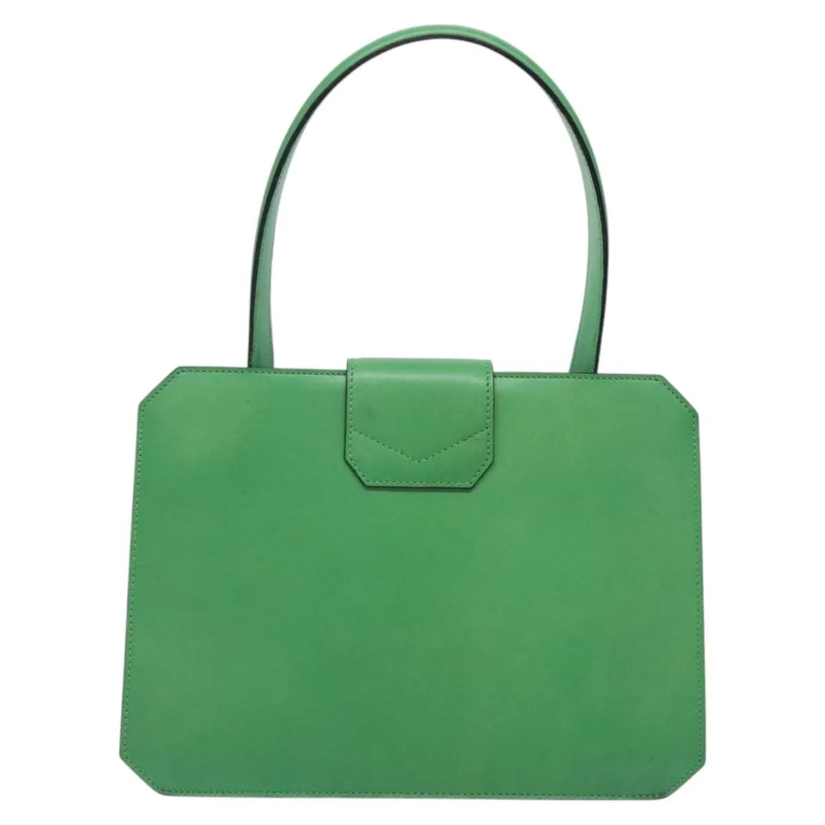 Celine Vintage Leather Green Leather Handbag (Pre-Owned)