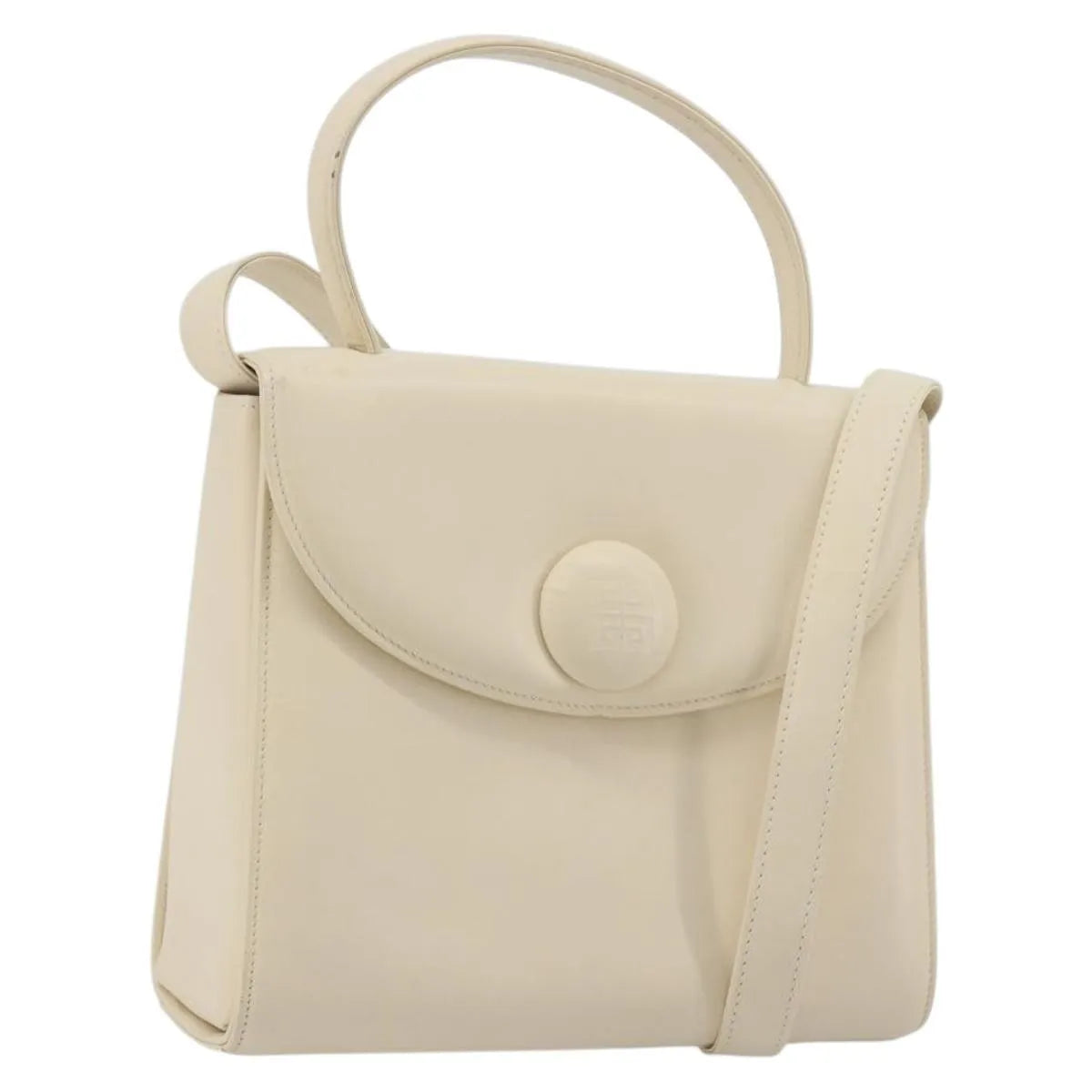 Givenchy Vintage Leather Beige Leather Handbag (Pre-Owned)