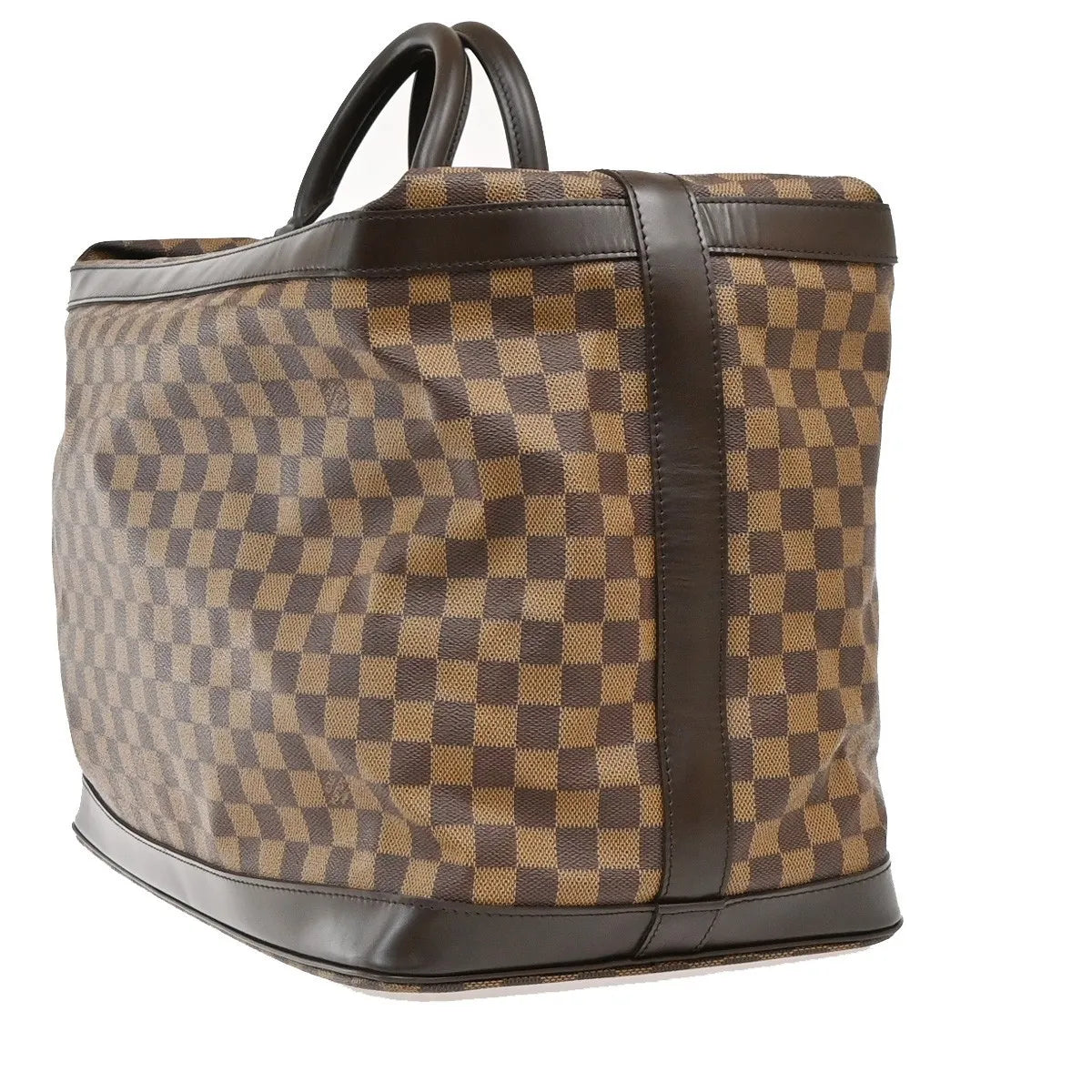 Louis Vuitton Grimaud Handbag Damier Brown Leather Travel Bag Bag (Pre-Owned)