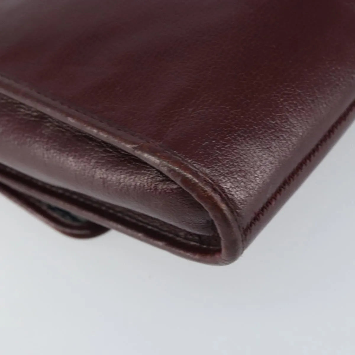 Christian Dior Vintage Leather Burgundy Leather Shoulder Bag Bag (Pre-Owned)