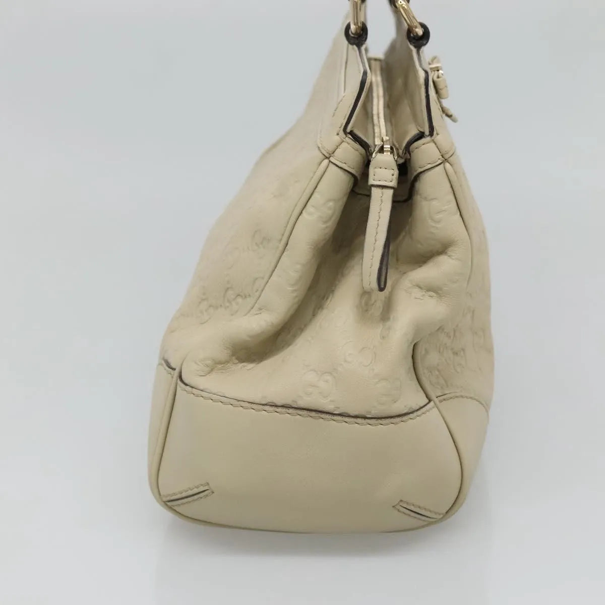 Gucci Mayfair Satchel Guccissima Leather Beige Leather Tote Bag Bag (Pre-Owned)