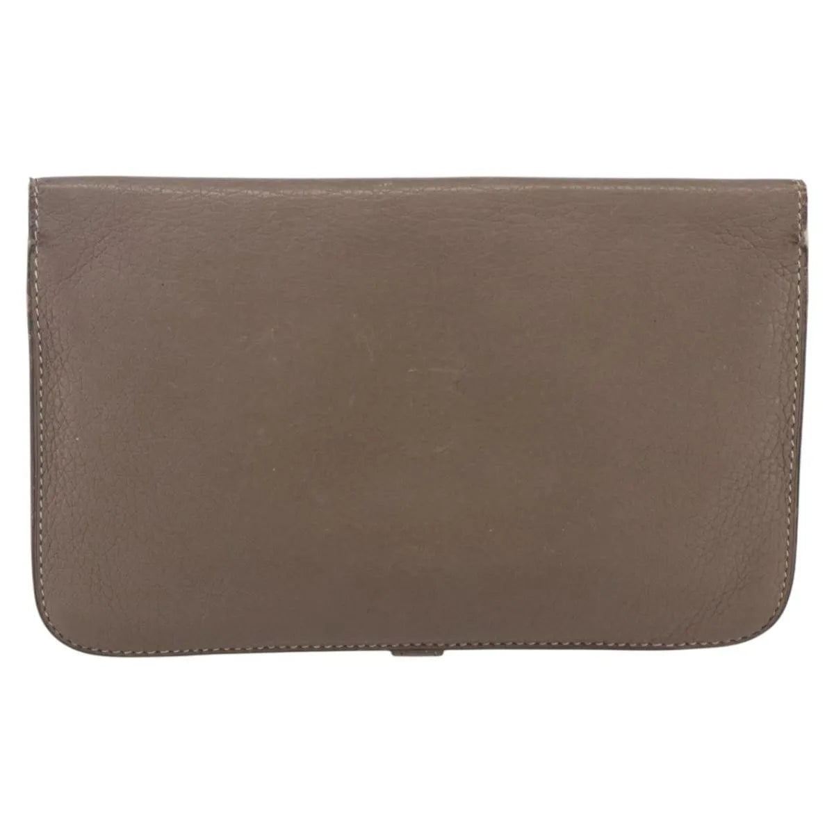 Hermes Dogon Duo Combined Wallet Leather Gray Leather Wallets Accessory (Pre-Owned)
