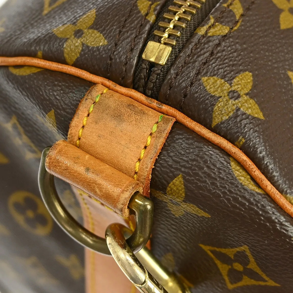 Louis Vuitton Keepall Bandouliere Bag Monogram Canvas Brown Canvas Travel Bag Bag (Pre-Owned)