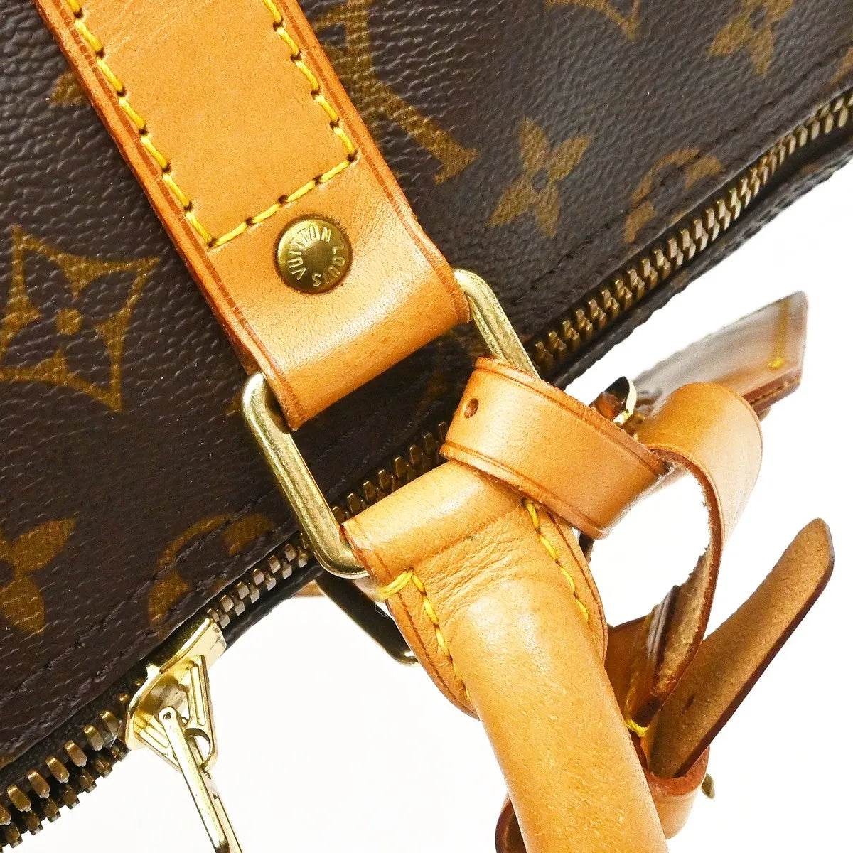 Louis Vuitton Keepall Bandouliere Bag Monogram Canvas Brown Canvas Travel Bag Bag (Pre-Owned)