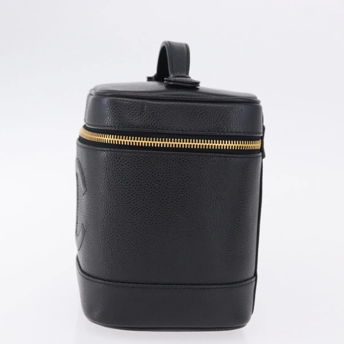 Chanel Vintage Timeless Vanity Case Caviar Black Calfskin Handbag (Pre-Owned)