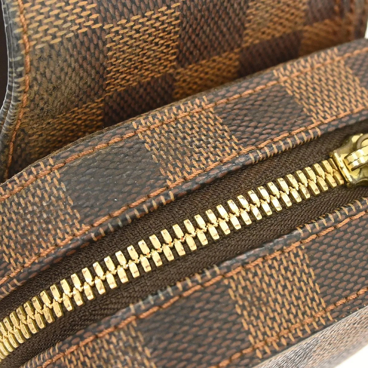 Louis Vuitton Geronimos Waist Damier Brown Canvas Shoulder Bag Bag (Pre-Owned)