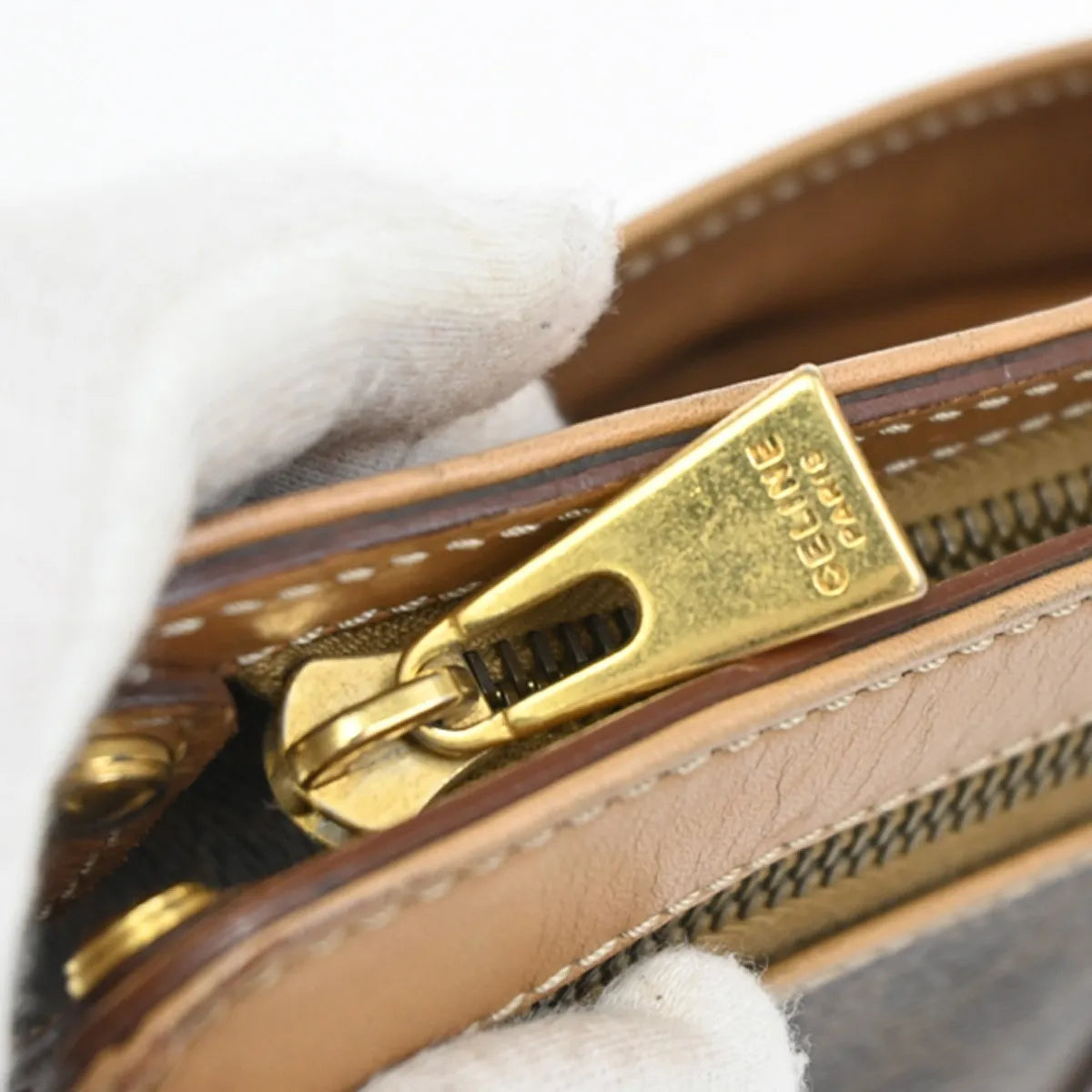 Celine Macadam Pochette Canvas And Leather Brown Canvas Clutche & Pouche Bag (Pre-Owned)